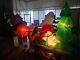 Inflatable Santa Sleigh Horse Clydesdale Xmas Lawn Decor Light Up Vintage