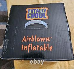 Inflatable Skeleton 8ft TOTALLY GHOUL On Pumpkin Vintage Kmart Works! 8