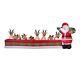 Inflatables Christmas 16.5' Wide Santa Feeding 8 Reindeer Airblown Holiday Decor