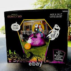 Jack Sally Zero 7' Nightmare Before Christmas Lighted Inflatable Halloween Town