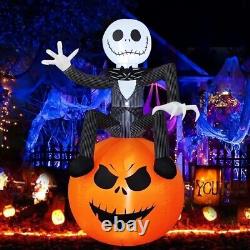 Jack Skellington & Pumpkin 6 Ft Inflatable Halloween Yard Decorations Outdoor