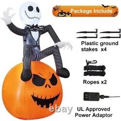 Jack Skellington & Pumpkin 6 Ft Inflatable Halloween Yard Decorations Outdoor