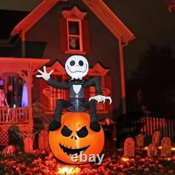 Jack Skellington & Pumpkin 6 Ft Inflatable Halloween Yard Decorations Outdoor