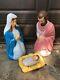 Jesus Mary Joseph Blow Mold Light Nativity Baby Christmas General Foam Set 3pc