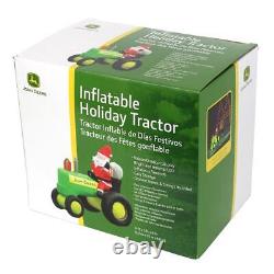 John Deere 6 Foot Inflatable Holiday Christmas Tractor with Santa 98969