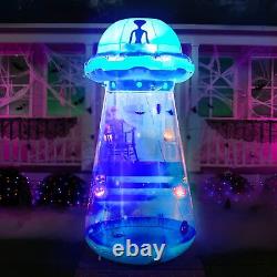 Joiedomi 9 FT Tall Halloween Inflatable UFO Yard Decoration with Build-in LEDs