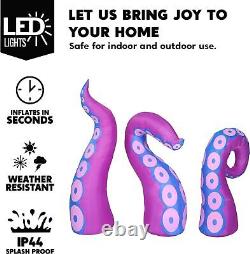 Joiedomi Halloween Inflatable Giant Octopus Tentacle with Build-in LEDs Outdoor