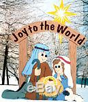 Joy to the World Nativity Christmas Yard Art Decoration