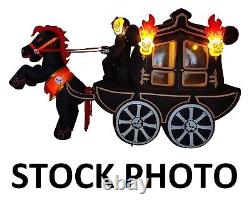 Joyin Halloween Carriage Skeleton Horse Reaper 12ft Inflatable Decor (Used)