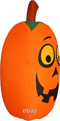 Jumbo Giant 10 Foot Tall Halloween Inflatable Silly Funny Cute Pumpkin Lights Li