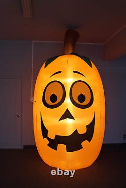 Jumbo Giant 10 Foot Tall Halloween Inflatable Silly Funny Cute Pumpkin Lights Li