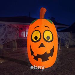 Jumbo Giant 10 Foot Tall Halloween Inflatable Silly Funny Cute Pumpkin Lights Li