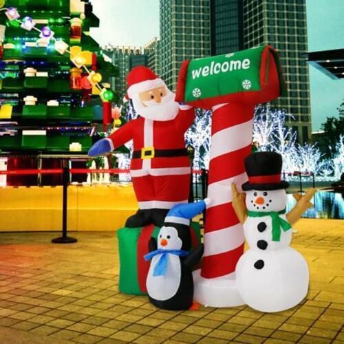 Kinbor Santa Claus Snowman Yard Inflatable 5.3