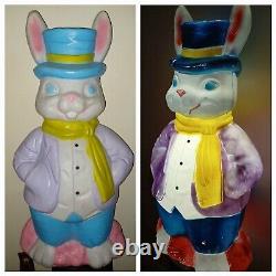 LARGE Vintage EMPIRE 36 Blow Mold Mr EASTER Bunny Peter Rabbit RARE