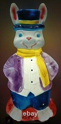 LARGE Vintage EMPIRE 36 Blow Mold Mr EASTER Bunny Peter Rabbit RARE