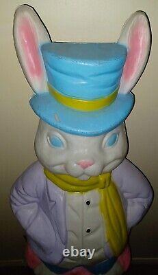 LARGE Vintage EMPIRE 36 Blow Mold Mr EASTER Bunny Peter Rabbit RARE