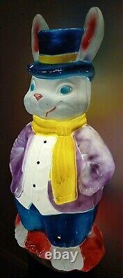 LARGE Vintage EMPIRE 36 Blow Mold Mr EASTER Bunny Peter Rabbit RARE