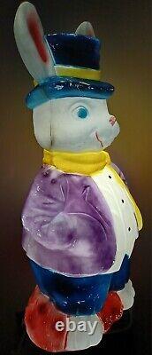 LARGE Vintage EMPIRE 36 Blow Mold Mr EASTER Bunny Peter Rabbit RARE