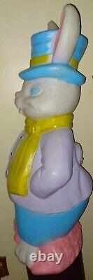 LARGE Vintage EMPIRE 36 Blow Mold Mr EASTER Bunny Peter Rabbit RARE