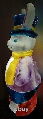 LARGE Vintage EMPIRE 36 Blow Mold Mr EASTER Bunny Peter Rabbit RARE