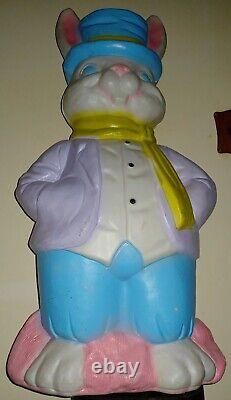 LARGE Vintage EMPIRE 36 Blow Mold Mr EASTER Bunny Peter Rabbit RARE