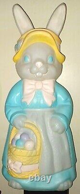 LARGE Vintage EMPIRE Mrs. EASTER Bunny Rabbit 36 Lighted Blow Mold RARE