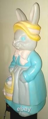 LARGE Vintage EMPIRE Mrs. EASTER Bunny Rabbit 36 Lighted Blow Mold RARE