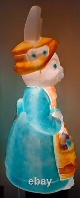 LARGE Vintage EMPIRE Mrs. EASTER Bunny Rabbit 36 Lighted Blow Mold RARE
