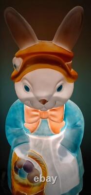 LARGE Vintage EMPIRE Mrs. EASTER Bunny Rabbit 36 Lighted Blow Mold RARE
