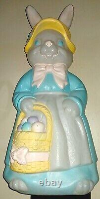 LARGE Vintage EMPIRE Mrs. EASTER Bunny Rabbit 36 Lighted Blow Mold RARE