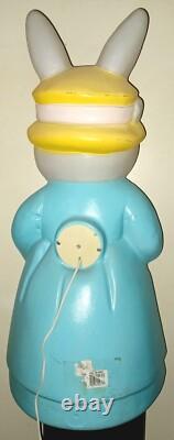 LARGE Vintage EMPIRE Mrs. EASTER Bunny Rabbit 36 Lighted Blow Mold RARE