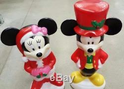 LIGHTED BLOW MOLD MICKEY AND MINNIE MOUSE Christmas Yard Decorations