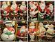 Lot Of 11 Vintage Christmas Lighted Blow Molds Santas Snowman Yard Decor 29-47