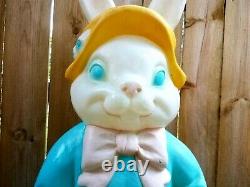 Large Empire Blow Mold Mrs. Easter Bunny Rabbit Yard Art Decoration 34 Vintage