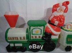 Large Lighted Santa RR Holiday Christmas Train Blow Mold Tender Car General Foam