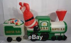 Large Lighted Santa RR Holiday Christmas Train Blow Mold Tender Car General Foam