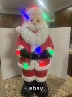 Large Santa Claus Christmas Lighted Blow Mold Weighted Base