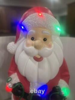 Large Santa Claus Christmas Lighted Blow Mold Weighted Base