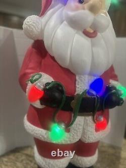 Large Santa Claus Christmas Lighted Blow Mold Weighted Base