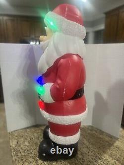 Large Santa Claus Christmas Lighted Blow Mold Weighted Base