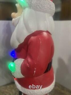 Large Santa Claus Christmas Lighted Blow Mold Weighted Base