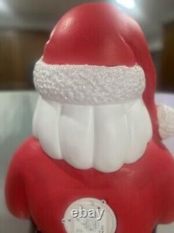 Large Santa Claus Christmas Lighted Blow Mold Weighted Base