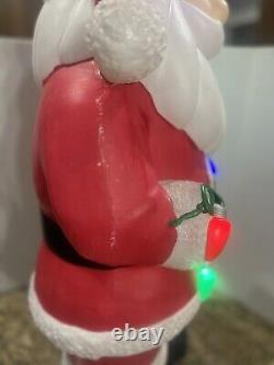 Large Santa Claus Christmas Lighted Blow Mold Weighted Base