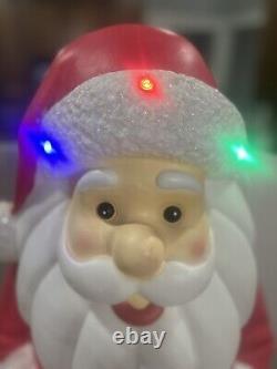 Large Santa Claus Christmas Lighted Blow Mold Weighted Base