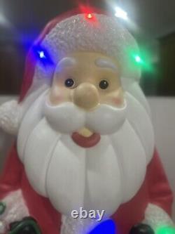 Large Santa Claus Christmas Lighted Blow Mold Weighted Base