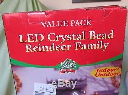 Led Crystal Bead Reindeer Family Christmas Lighted Indoor/outdoor/yard/lawn