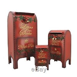 Letters for Santa Mailbox North Pole Indoor/Outdoor Christmas Decor Set of 3