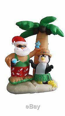 Lighted Christmas Inflatable Santa Claus Penguin Palm Tree LED Lights Decoration