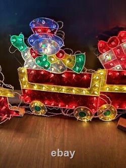 Lighted Christmas Train 24x80 Light Motion Speed Control Yard Decor Holographic