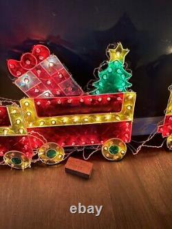 Lighted Christmas Train 24x80 Light Motion Speed Control Yard Decor Holographic